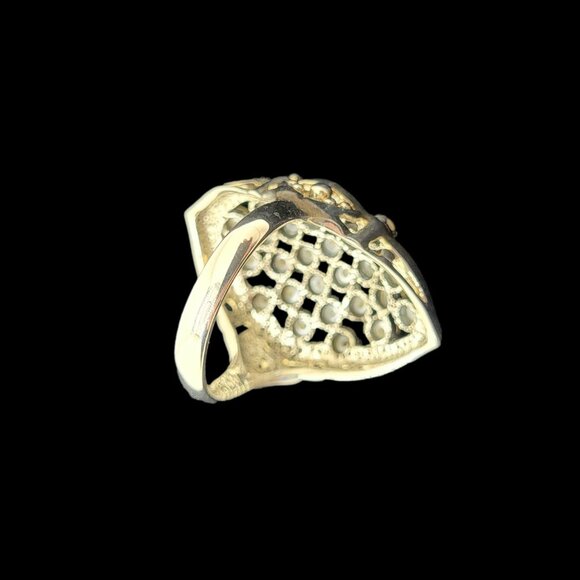 Nicky Butler Size 10 Pearl Arabesque Ring .925 Sterling Silver New - Picture 5 of 7